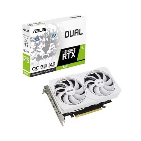 ASUS DUAL 지포스 RTX 3060 O8G OC D6 8GB White, 1개