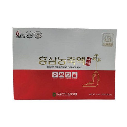 백제금산인삼농협 홍삼농축액스틱 10ml X 30, 30개