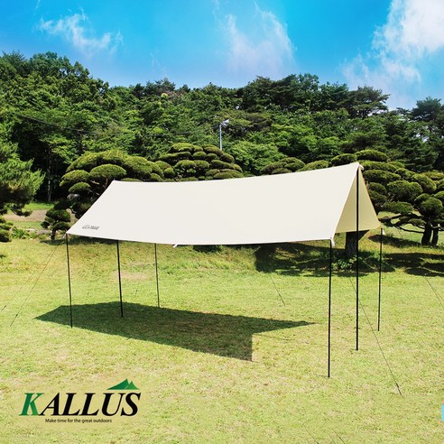 KALLUS CAMPING 면혼방 타프, 카키 1개