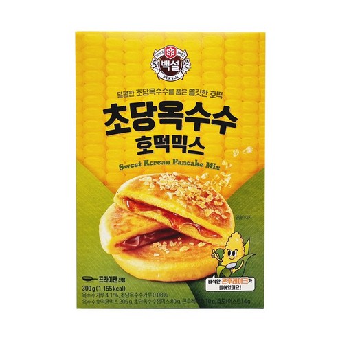 달콤한 초당옥수수를 품은 쫄깃한 호떡 CJ 초당옥수수 호떡믹스 300g, 12개