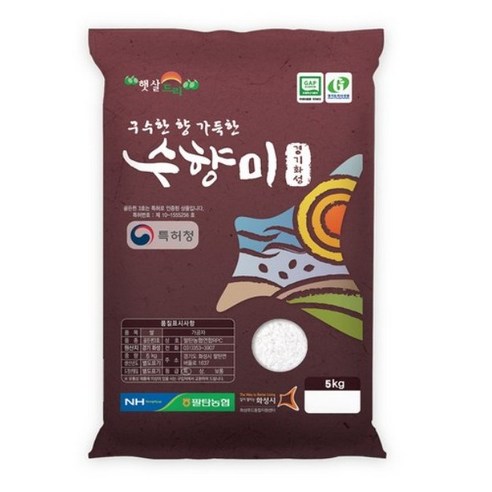 GAP 인증 수향미 골든퀸 3호 백미 특등급, 5kg, 1개