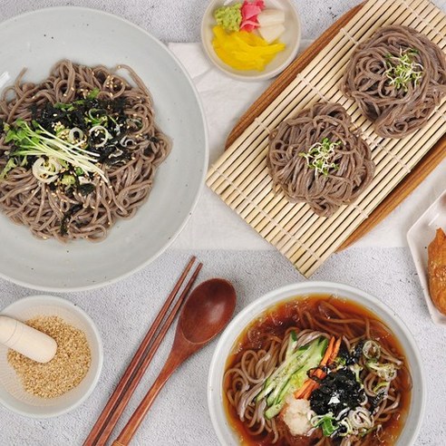 메밀국수(메밀소바) 6인분세트(면1kg+양념소스6봉), 상세페이지 참조, 상세페이지 참조, 상세페이지 참조, 상세페이지 참조