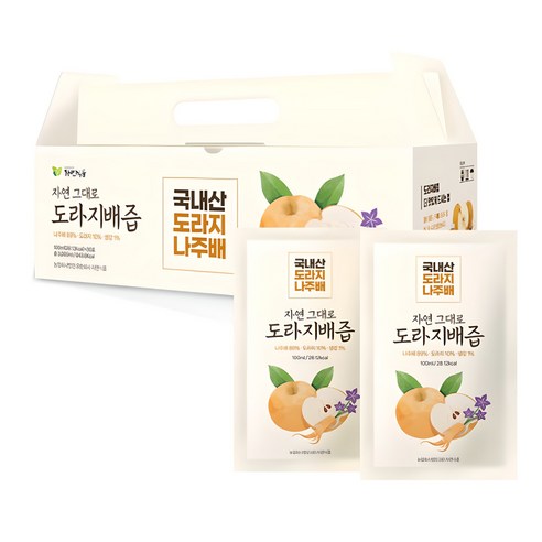 자연식품 자연그대로 도라지배즙, 100ml, 60개