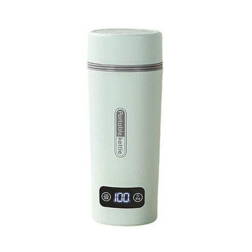 350ML 다용도 미니 전기포트 온도조절 보온 템블러 전기티포트 분유포트, 민트그린