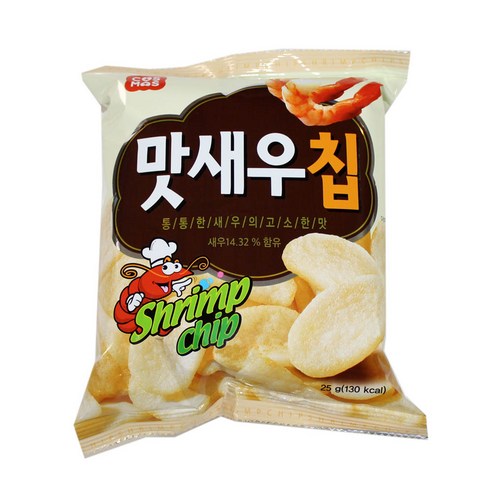 코스모스제과 맛새우칩, 25g, 19개