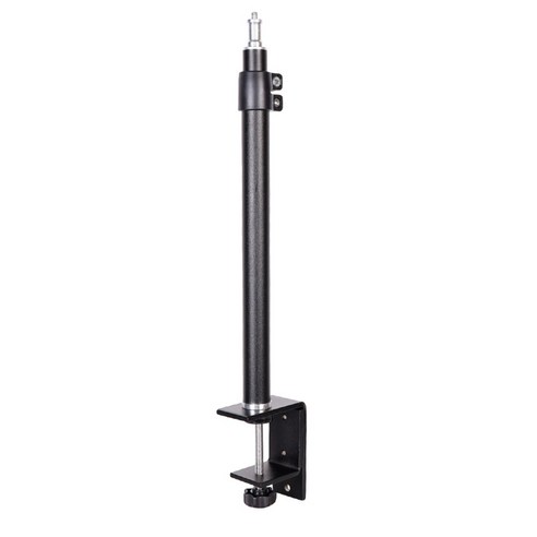 조정 가능한 데스크 마운트 스탠드 13.8 "-23.4" 탁상용 C 클램프 마운트 스탠드 DSLR 카메라용 표준 1/4 나사 팁이, 46-74cm, 검은 색, 알루미늄 합금