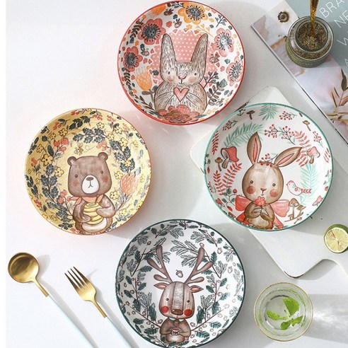 식탁에 감성을 더하는 Wendini 엘크 원형 딥 플레이트