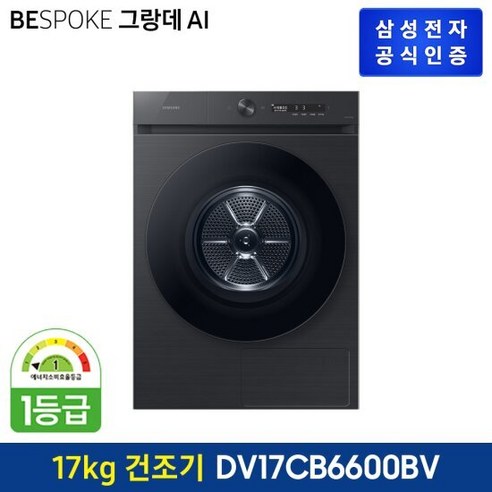 삼성 건조기 그랑데 17kg 블랙 DV17T8520BV, 설치방식:단독설치(무료)