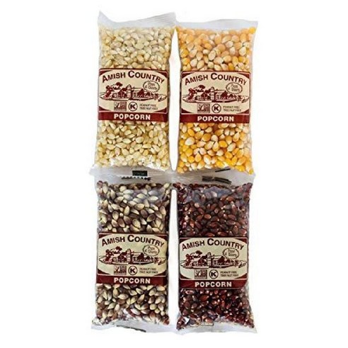 Amish Country Popcorn 팝콘 버라이어티 세트 4팩 각 113g4oz, 4 개, 1개