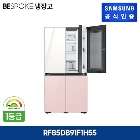 삼성 비스포크 냉장고 RF85DB91F1H55, 글램화이트+핑크