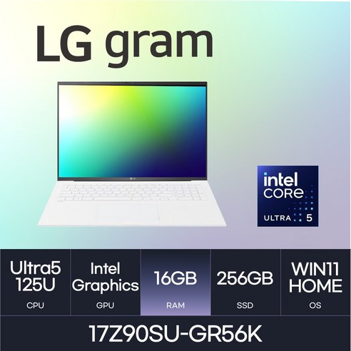 LG전자 2024 그램17 17Z90SU-GR56K, WIN11 Home, 16GB, 1TB, 스노우화이트