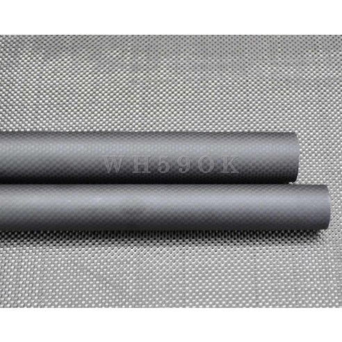 고강도 3k 탄소섬유튜브 외경 20mm 22mm 23 24mm 25mm 26mm 27mm 28mm 29 30mm 길이500mm 3k 평직유광 윙튜브 Carbon fiber tube, 1pcs 24x22x500mm 무광