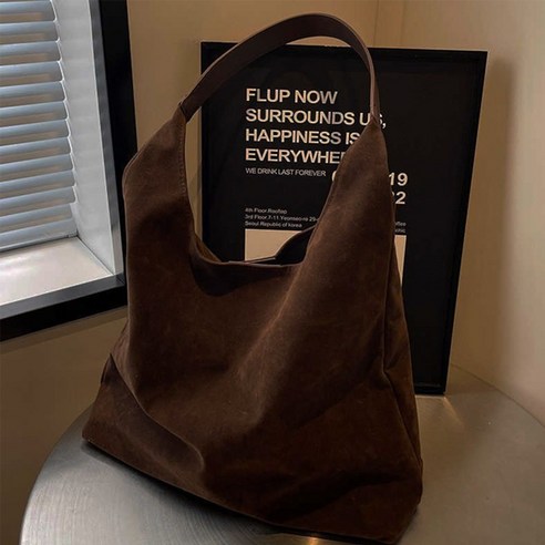 엘로디크 스웨이드 호보백 데일리 여성 에코백 무지 가방+스카프사은품