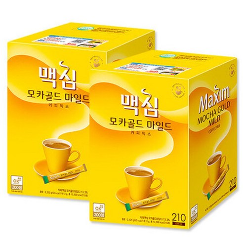 맥심 모카골드 210T x 2, 12g, 210개, 2개