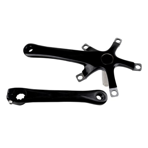 자전거 Crankset 스퀘어 테이퍼 자전거 왼쪽 오른쪽 크랭크 암 자전거 부품, 블랙, 170mm, 알루미늄 합금