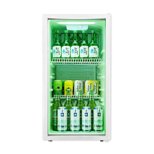 포쿨 미니 쇼케이스 냉장고 KVC-90 90L, 화이트