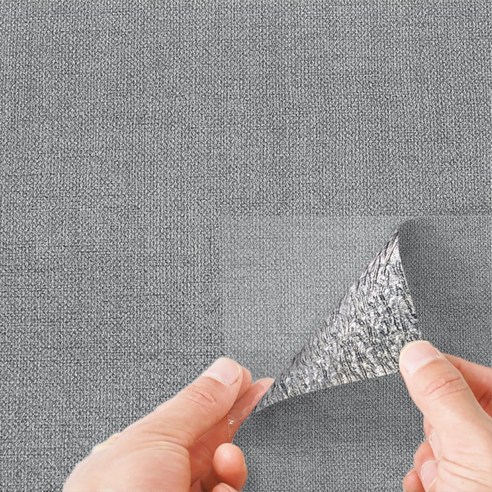 쿠셔니벽지 폭 50cm x 20m 격자무늬 스티커 접착식 붙이는 벽지, 다크그레이
