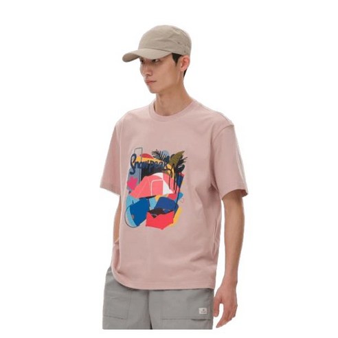 (정품매장판) SNOWPEAK APPAREL [스노우피크 X 성낙진] 그래픽 반팔 티셔츠 Salmon (S24MMFTS86) 1004686