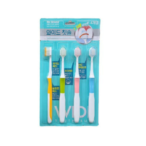 노브랜드 와이드 칫솔 4P, 4개입, 6개