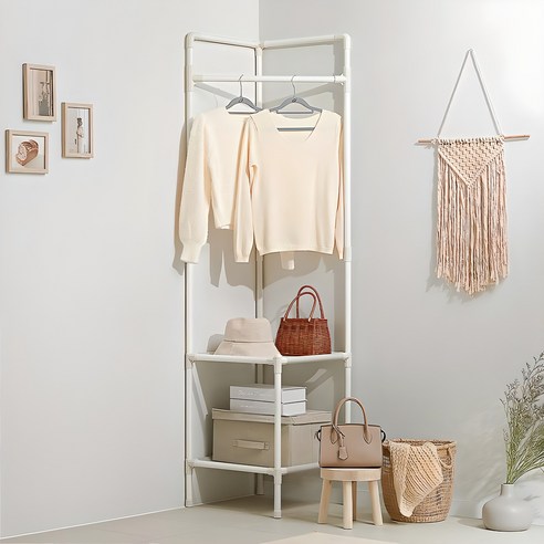 공간 활용의 마법, 엠에프매직하우스 무볼트 드레스룸 코너행거로 완성하는 꿈의 공간 코너행거