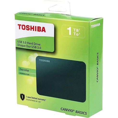 도시바 외장하드 CANVIO BASICS 3 1TB 블랙, 검은색