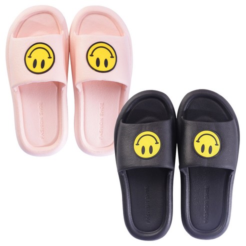 어나더디 스마일 슬리퍼, 핑크(여) + 블랙(남)