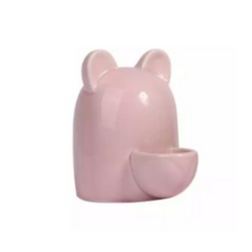 소동물 반려동물 곰돌이 급수기, 분홍, 1개
