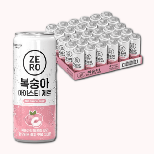 맥널티커피 복숭아 아이스티 제로 RTD, 30개, 240ml