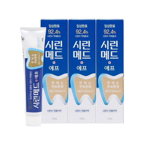 상세페이지참조 시린메드 에프치약 치약, 100g, 3개