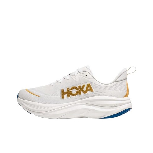 호카 HOKA ONE ONE SKYFLOW 편안한 쿠셔닝 내구성 우수한 로우탑 캐주얼 러닝화 - 남성용 화이트/골드 1155111-FTG