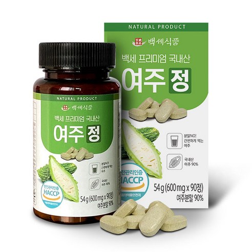 국내산 여주정 여주환 분말 가루 효능 600mg x 90정 식약처인정 HACCP 백세건강, 2개