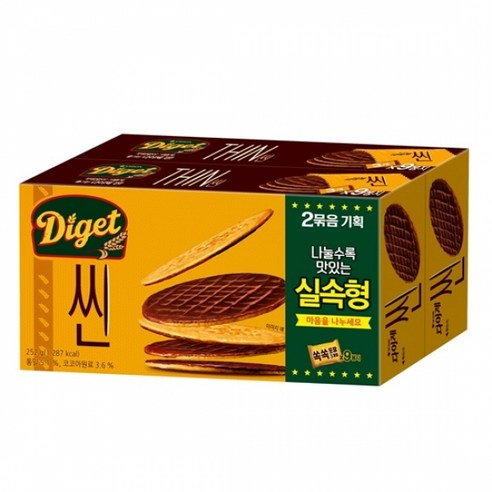 오리온 다이제 씬 28g x 9개입 x 2묶음, 252g, 2개