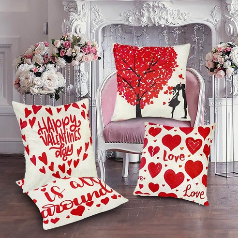 OEM Valentine''s Day Pillow Cover Sofa Cushion Custom Home DecorationCLY210112404, A
