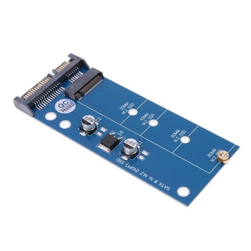 SATA III 3 ~ M.2(NGFF) SSD 7+5 핀 커넥터 컨버터 어댑터 카드(노트북 데스크탑용)(파란색), 설명, 설명, 플라스틱