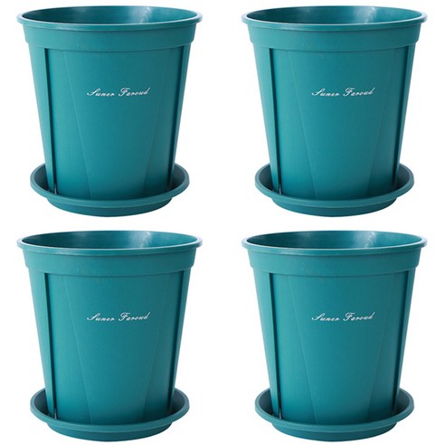 해피앤몰 숨쉬는 슬릿 화분+받침 4개세트, 24호-4개세트, 4개