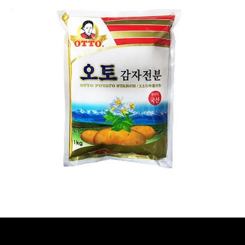 감자전분(국산) 1kg/감자/전분/가루/분말/파우더/감자전/감자떡/튀김/부침/수제비/요리/제과/제빵/베이킹/재료, 1kg, 4개