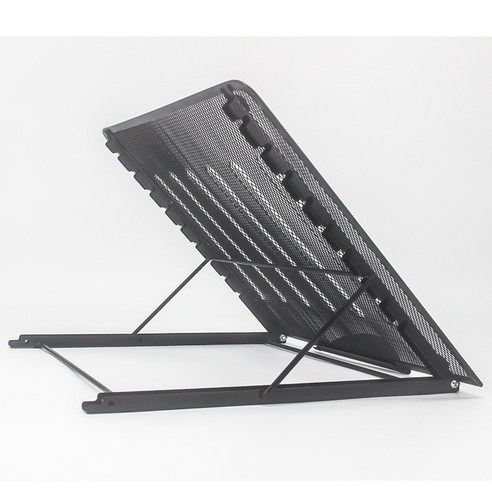 ANKRIC 노트북 스탠드 대형 노트북 브래킷 6 기어 조정 가능한 방열 접이식 아이패드 바닥 창조적 인 프레임 철 브래킷, 블랙