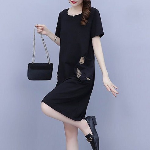 데일로엔 여성 여름 반팔 엄마옷 원피스