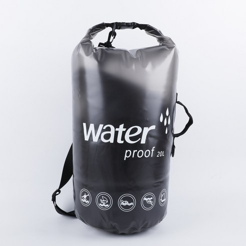 라온투유 방수 아쿠아 비치 드라이 수영 가방, 시크 블랙