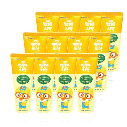 뽀로로 뉴 어린이 치약 파인애플향, 90g, 12개