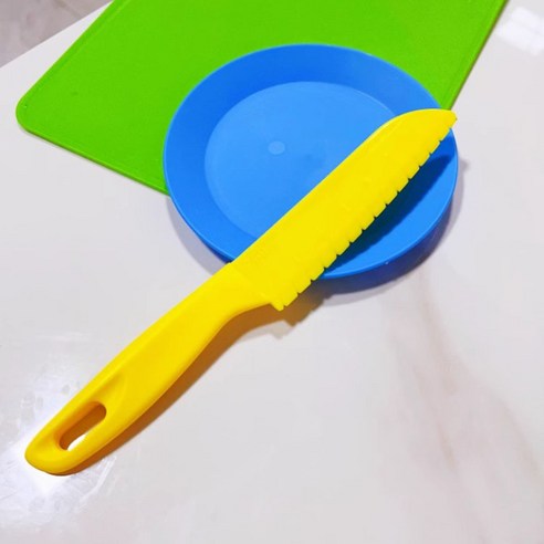 무독성 어린이 안전칼 유아 칼 아동 소꿉놀이 아동칼 KC인증, 노랑, 1개