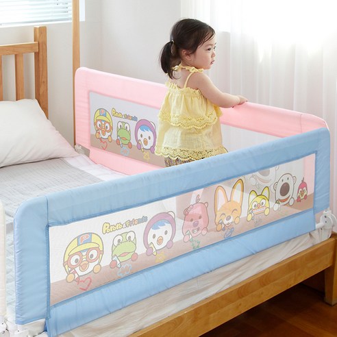뽀로로 침대안전가드 아기 유아 침대가드 150cm 매립형 평상형 호환, 블루