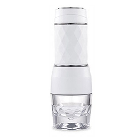 AFBEST 휴대용 수동 커피 머신 압력 캡슐 네스프레소 동반 미니 컵 포트 화이트, 하얀