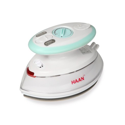 한경희 미니 스팀다리미 HS-90C 250도 여행용 핸디스팀다리미, 민트블루