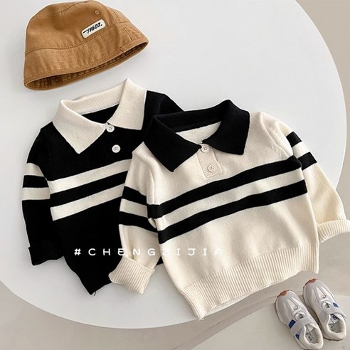 [더사랑이] 아동복 키즈 유닛카라니트셔츠 카라니트셔츠