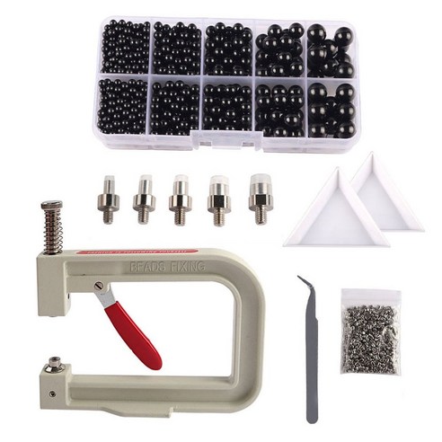 Retemporel DIY 공예 용품 장식용 진주 설정 기계 비즈의 리베 터 옷 Bead 고정 도구 액세서리 키트, 보여진 바와 같이