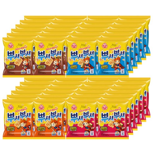 뿌셔뿌셔 양념치킨6+떡볶이맛6+불고기맛6+바베큐맛6, 48개