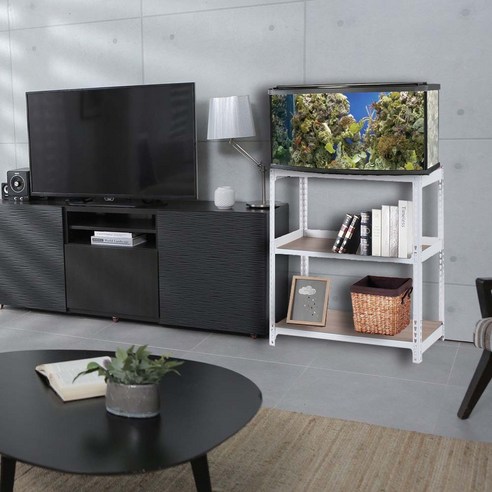축양장 어항다이 선반 2단 600 x 300 x 420, 화이트, 1개
