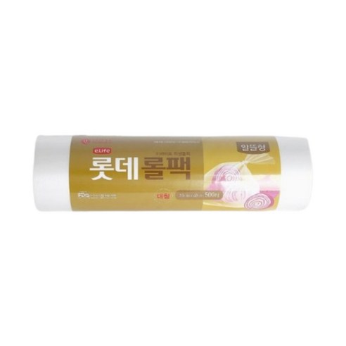 롯데 이라이프 비닐롤팩 일회용롤백 알뜰형 중/대/특대, 1개, 특대형, 500매