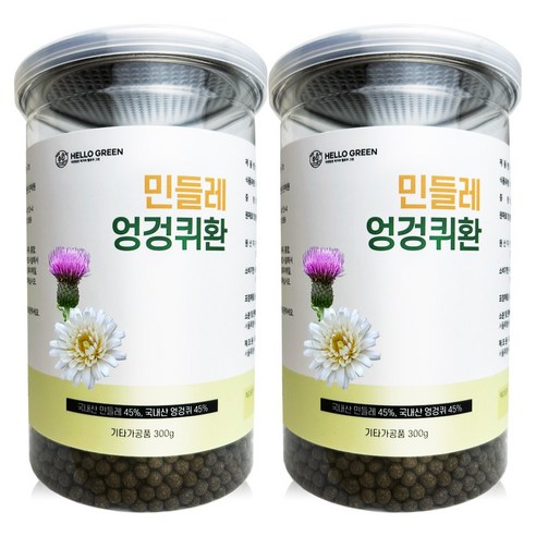 헬로우그린 민들레 엉겅퀴환 (통), 1개, 300g